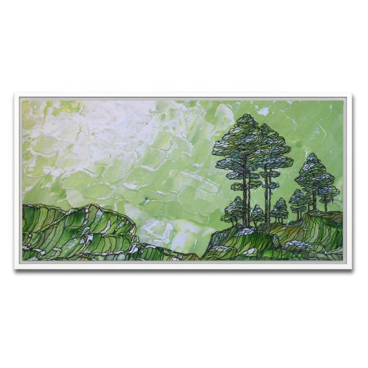 AUTO-MOCKUP WHITE | stillness and meditation | 1 Piece | White Framed Canvas | group=2x1