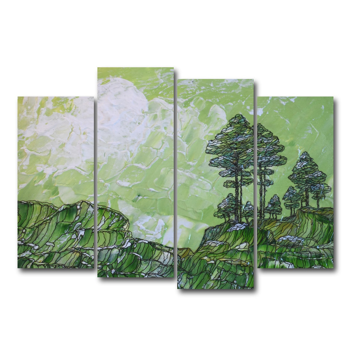 AUTO-MOCKUP WHITE | stillness and meditation | 4 Piece | Gallery Wrap Canvas | group=4_normal