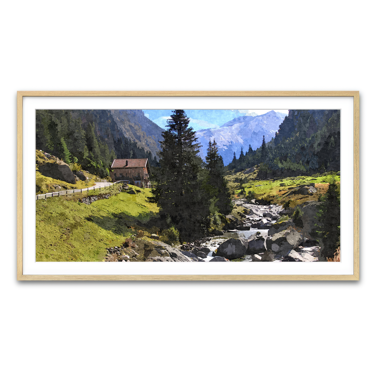 Framed Print 2x1 Natural