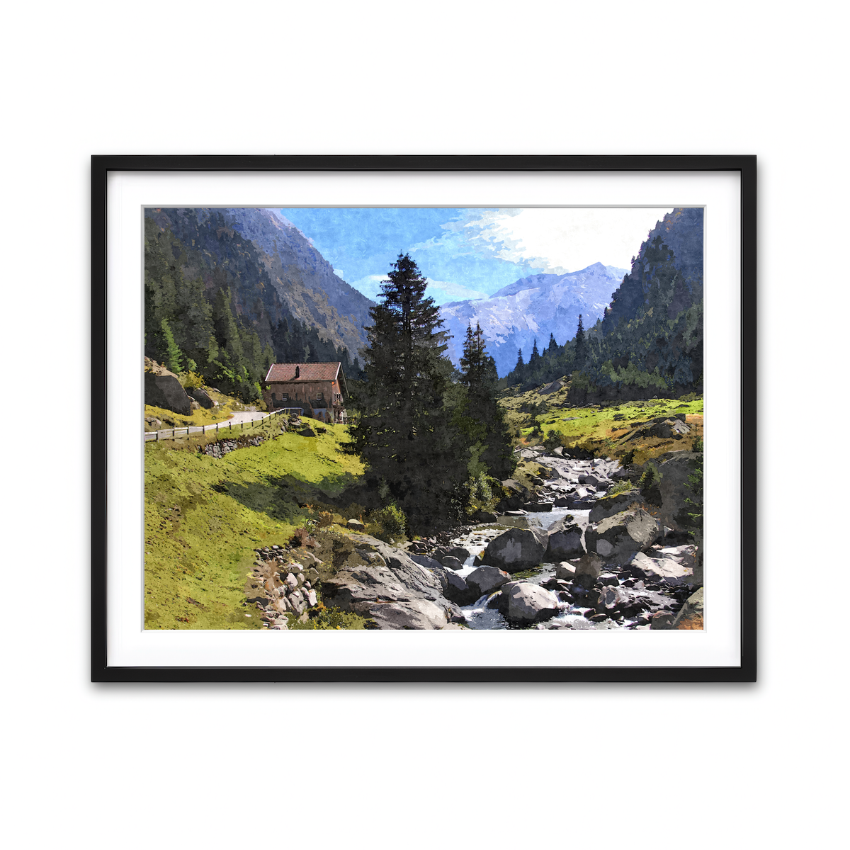Framed Print 4x3 Black