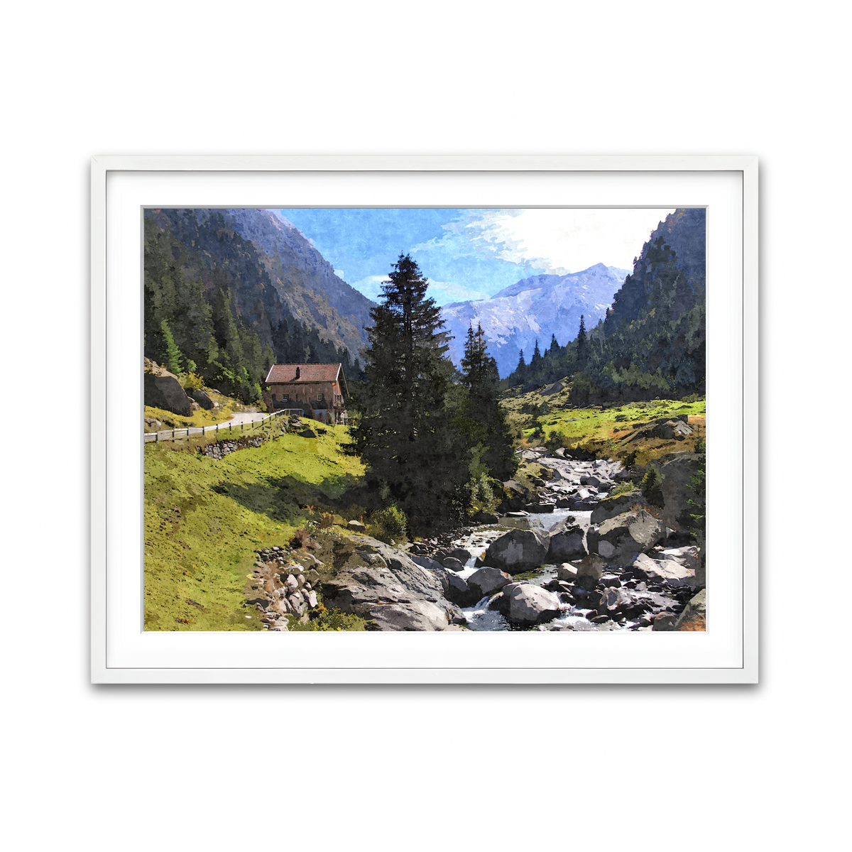 Framed Print 4x3 White