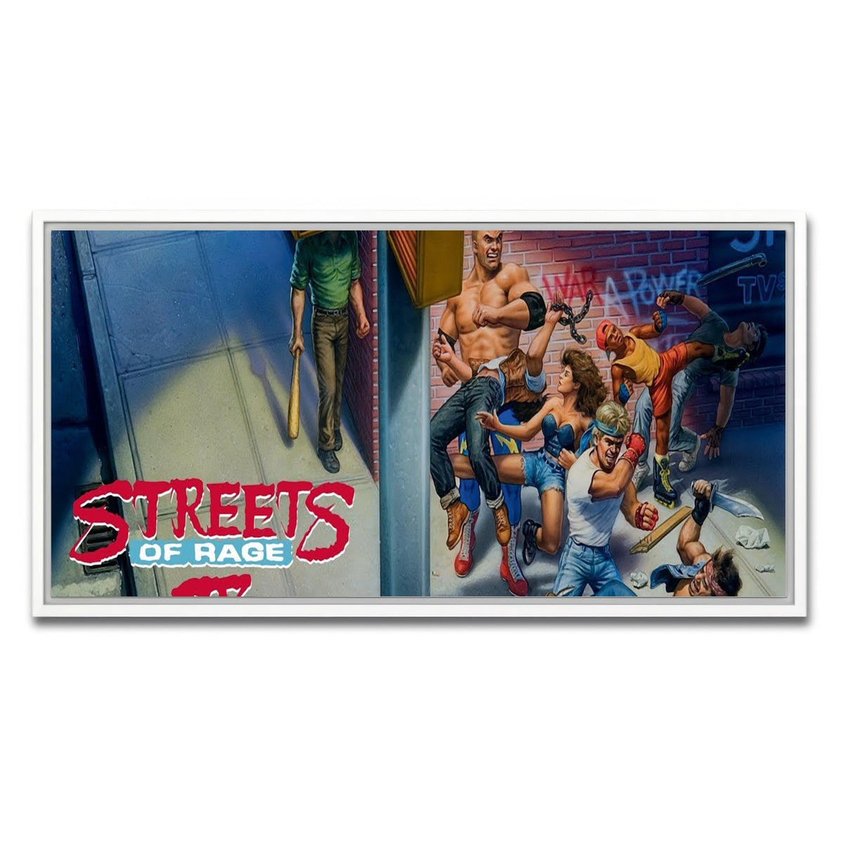 AUTO-MOCKUP WHITE | streets of rage 2 | 1 Piece | White Framed Canvas | group=2x1