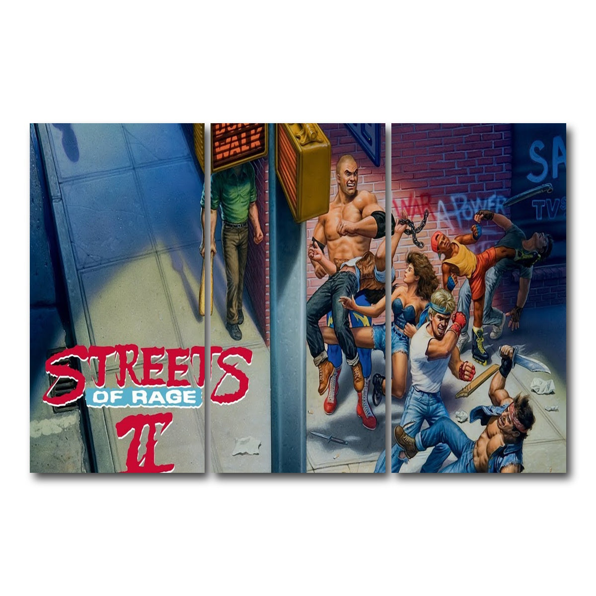AUTO-MOCKUP WHITE | streets of rage 2 | 3 Piece | Gallery Wrap Canvas | group=12x24
