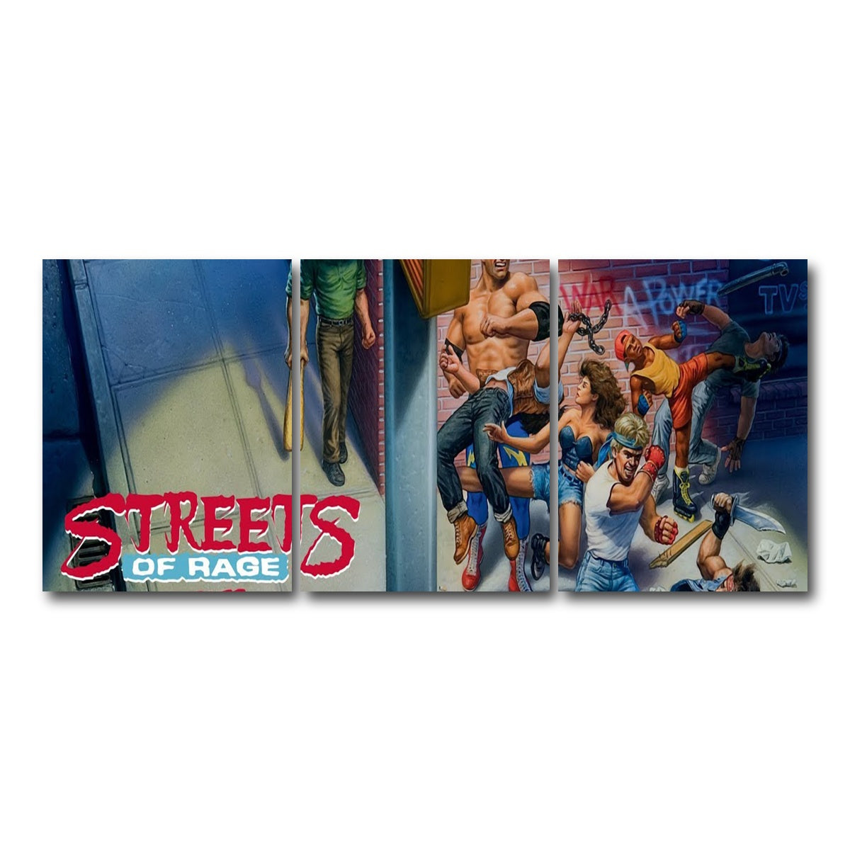 AUTO-MOCKUP WHITE | streets of rage 2 | 3 Piece | Gallery Wrap Canvas | group=18x24