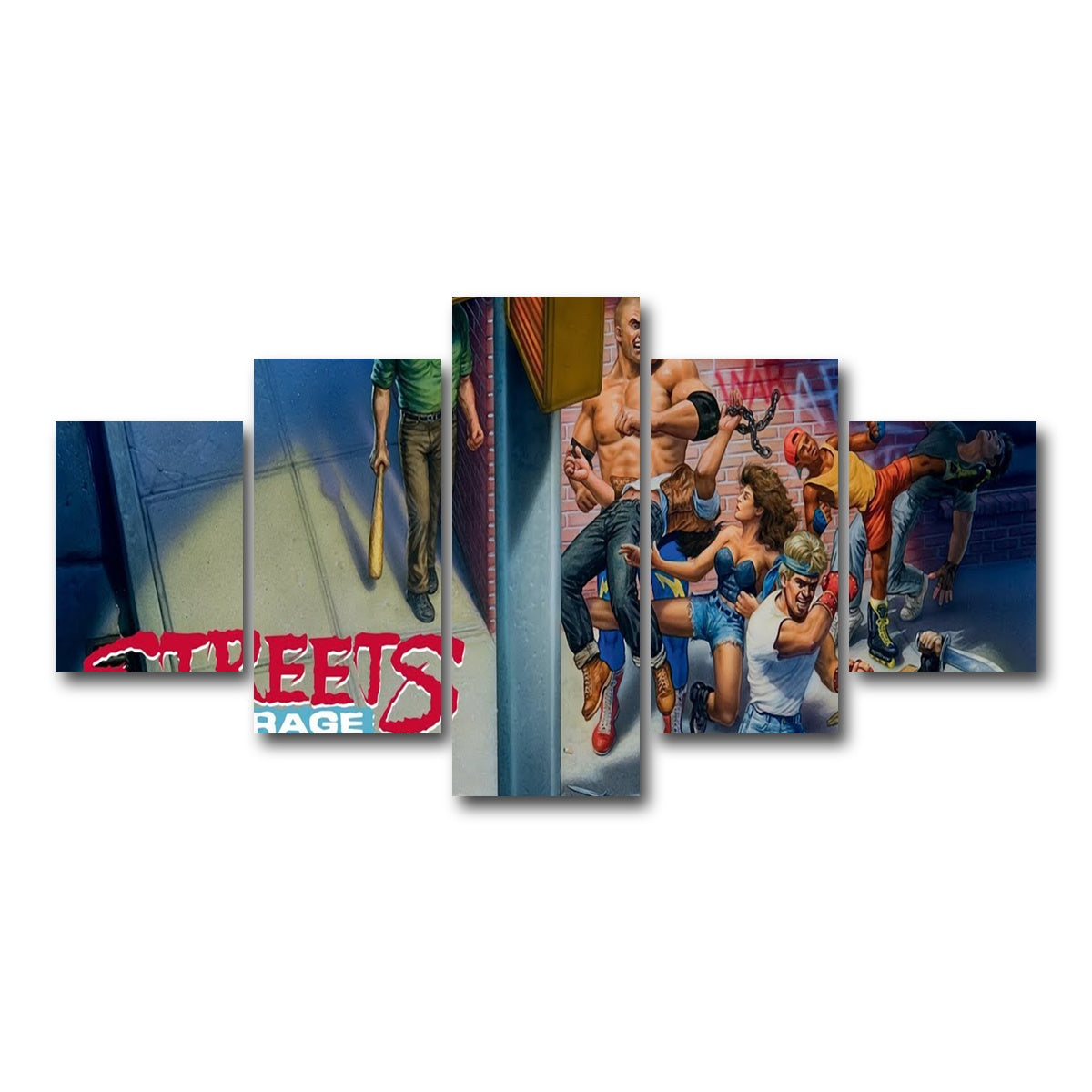 AUTO-MOCKUP WHITE | streets of rage 2 | 5 Piece | Gallery Wrap Canvas | group=5_short