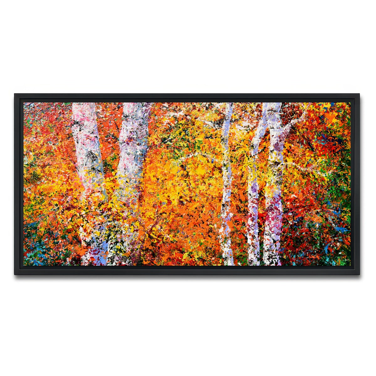 AUTO-MOCKUP WHITE | strength amongst colors | 1 Piece | Black Framed Canvas | group=2x1