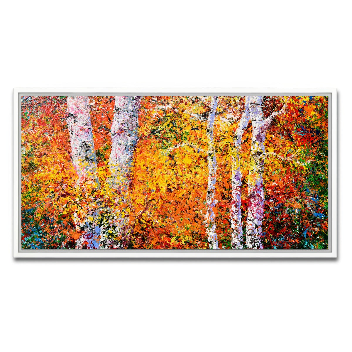 AUTO-MOCKUP WHITE | strength amongst colors | 1 Piece | White Framed Canvas | group=2x1