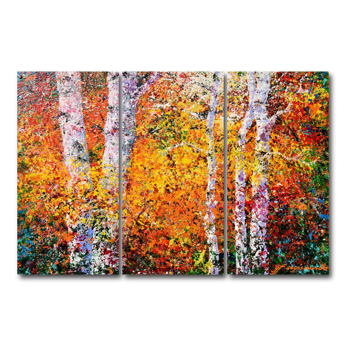 AUTO-MOCKUP WHITE | strength amongst colors | 3 Piece | Gallery Wrap Canvas | group=12x24