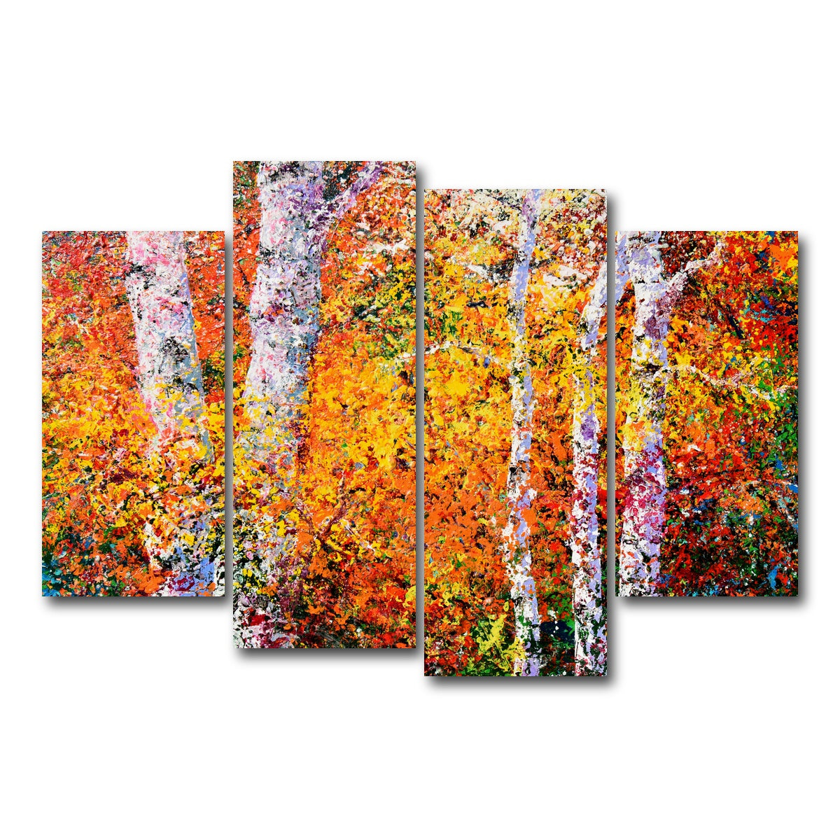 AUTO-MOCKUP WHITE | strength amongst colors | 4 Piece | Gallery Wrap Canvas | group=4_short