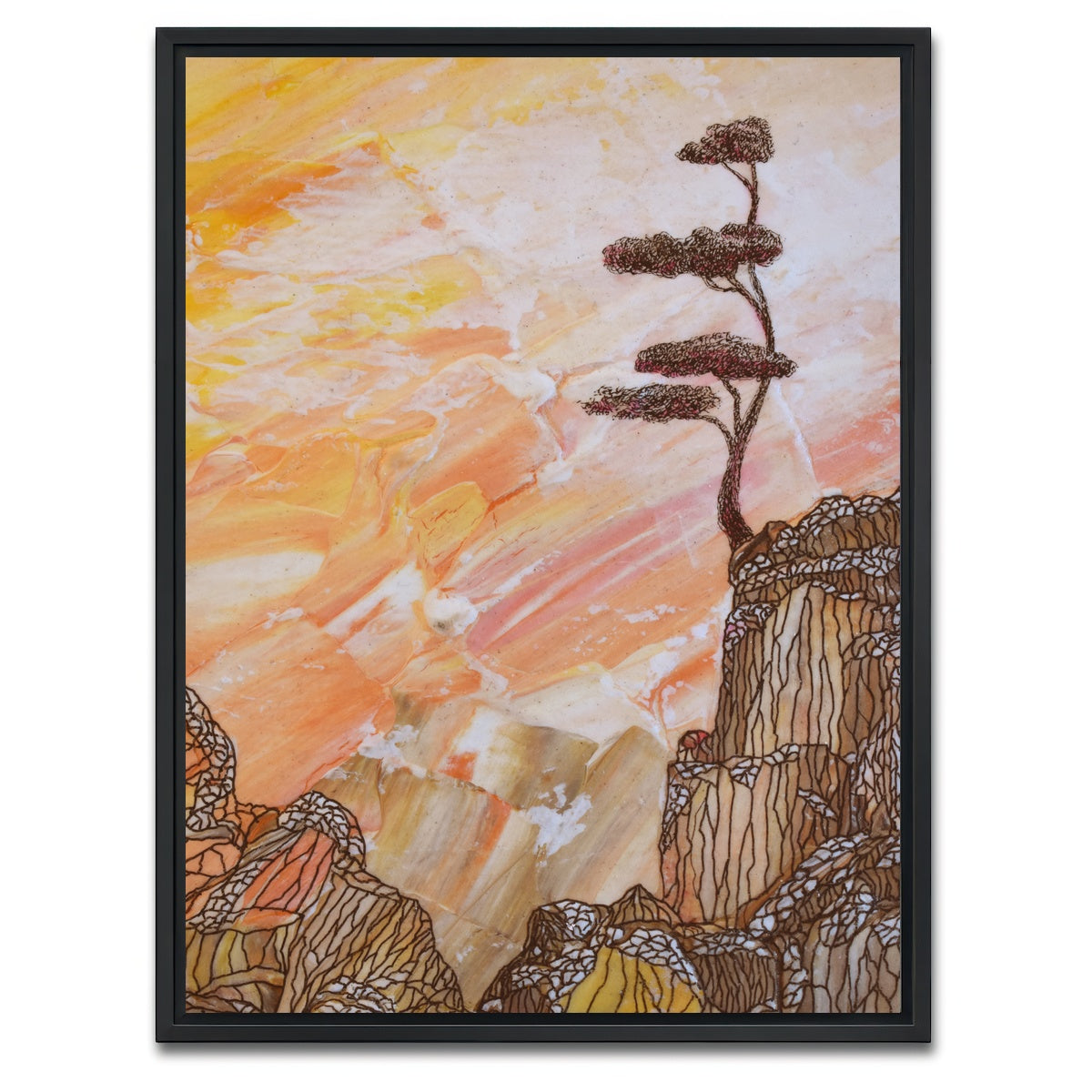 AUTO-MOCKUP WHITE | strength to stand alone | 1 Piece | Black Framed Canvas | group=3x4