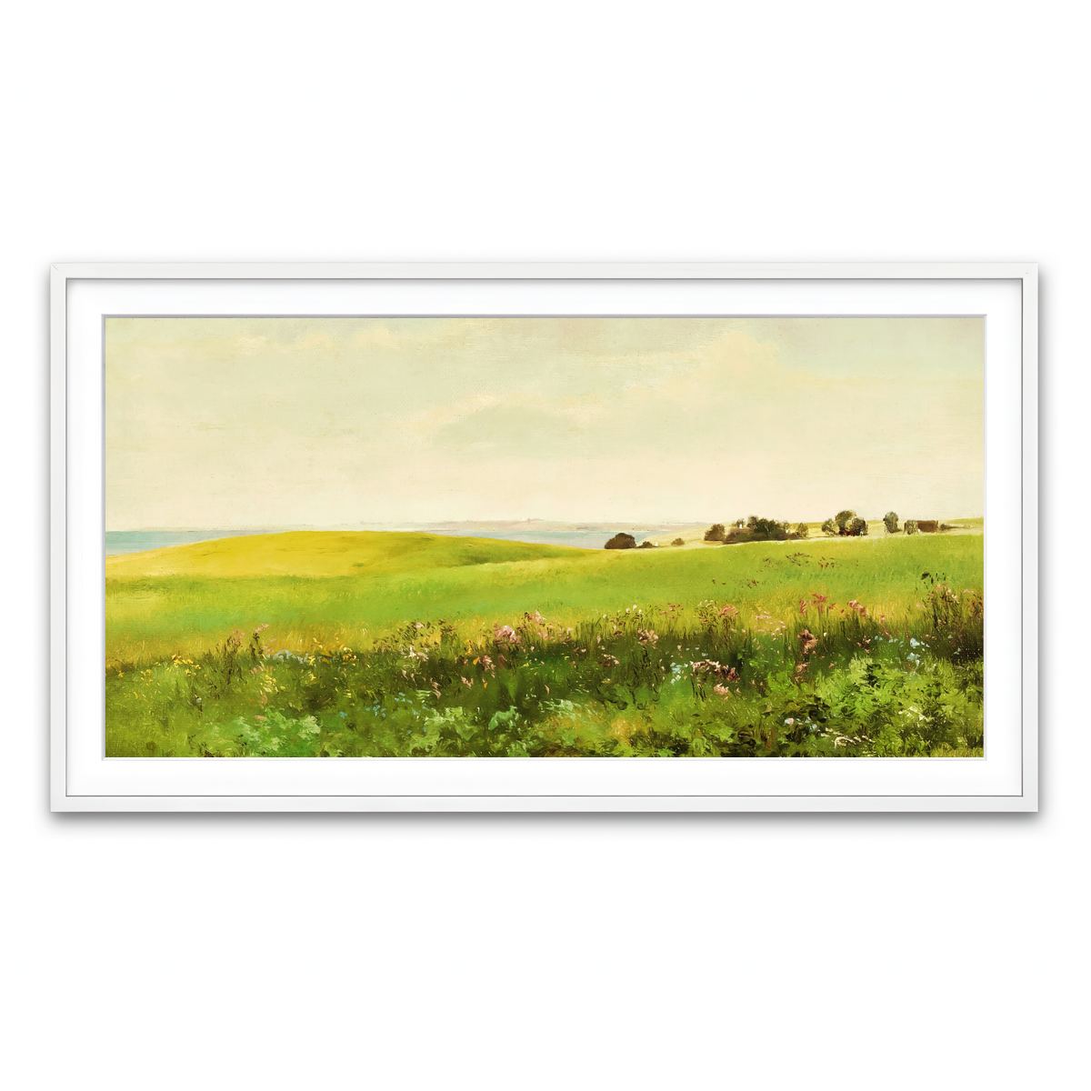 Framed Print 2x1 White