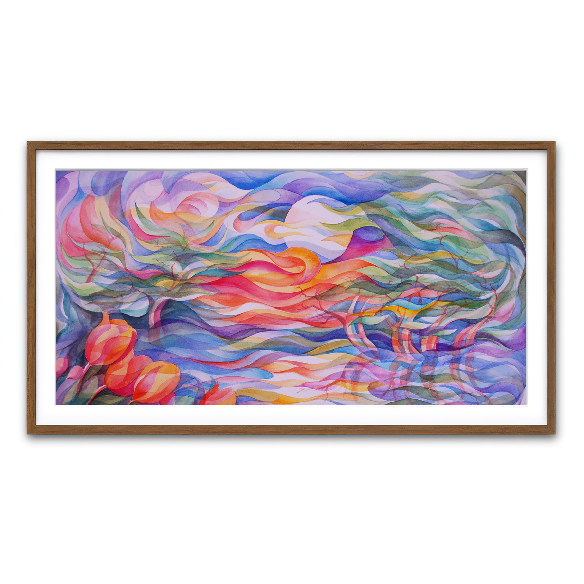 Framed Print 2x1 Walnut