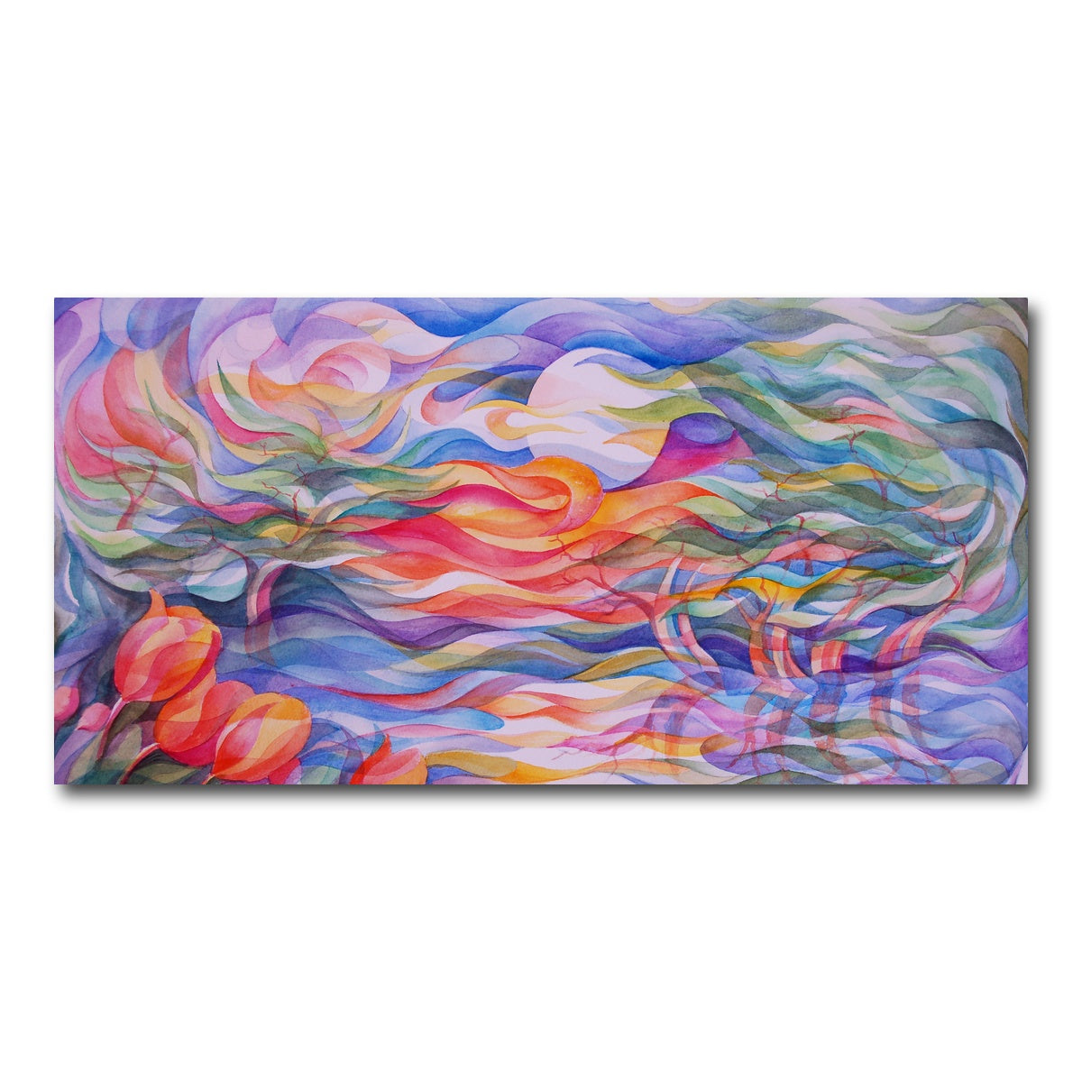 AUTO-MOCKUP WHITE | sunset tulips | 1 Piece | Gallery Wrap Canvas | group=2x1