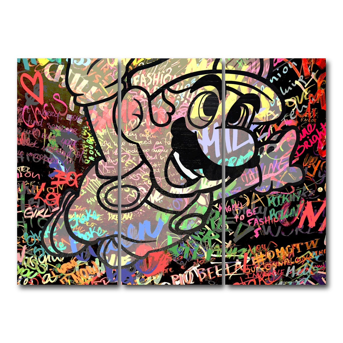 AUTO-MOCKUP WHITE | super mario | 3 Piece | Gallery Wrap Canvas | group=8x18