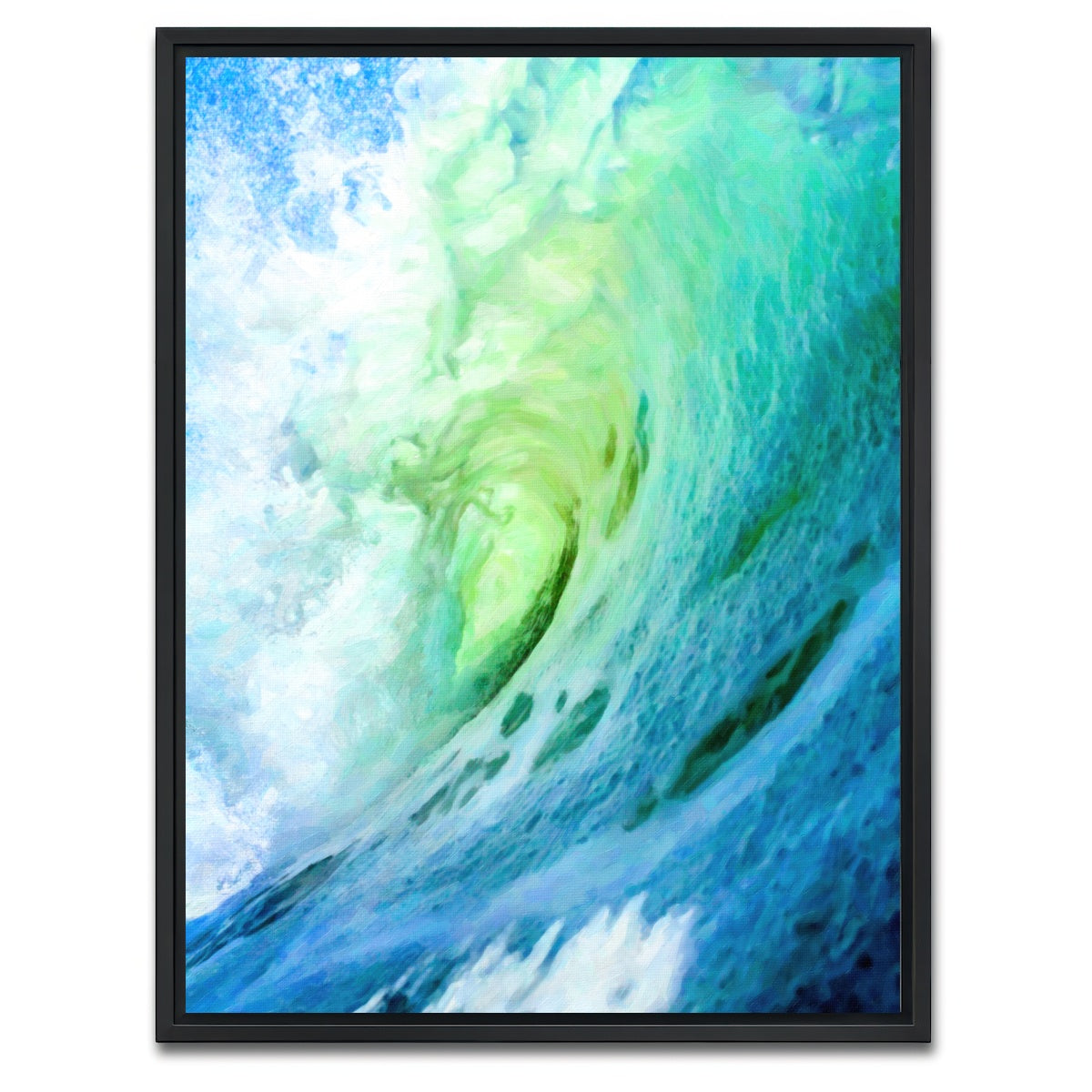 AUTO-MOCKUP WHITE | surf's-up | 1 Piece | Black Framed Canvas | group=3x4