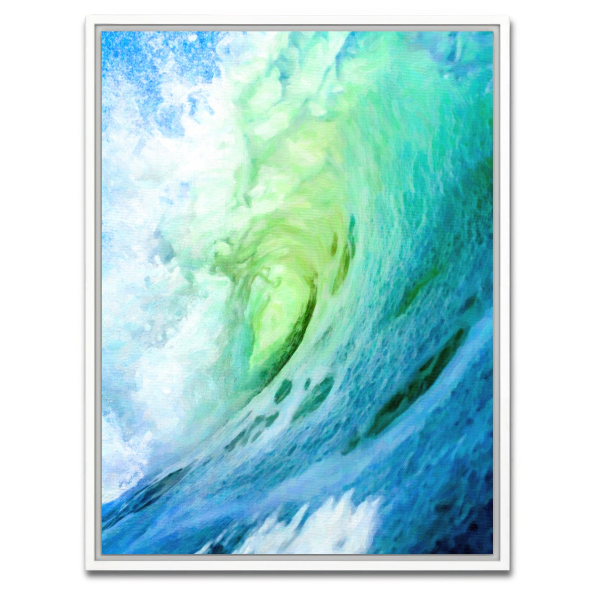 AUTO-MOCKUP WHITE | surf's-up | 1 Piece | White Framed Canvas | group=3x4