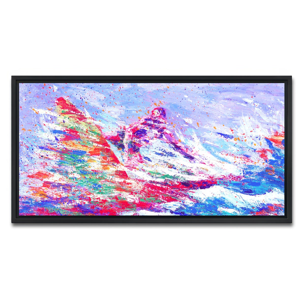AUTO-MOCKUP WHITE | surfer | 1 Piece | Black Framed Canvas | group=2x1