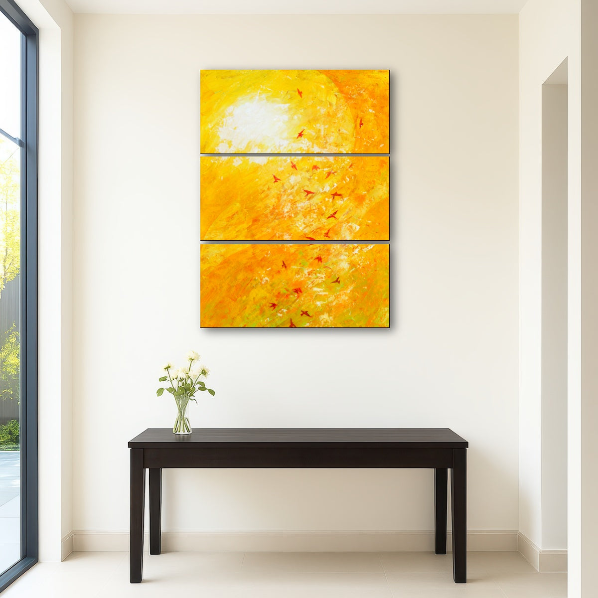 AUTO-MOCKUP ROOM | swallows against yellow