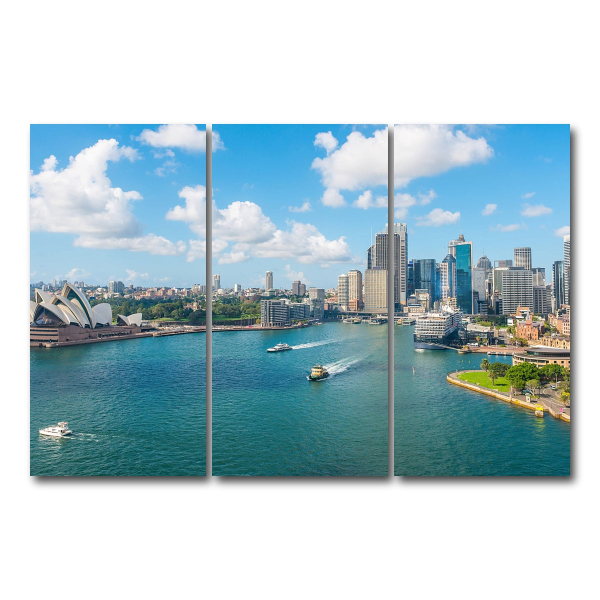 AUTO-MOCKUP WHITE | sydney skyline | 3 Piece | Gallery Wrap Canvas | group=12x24