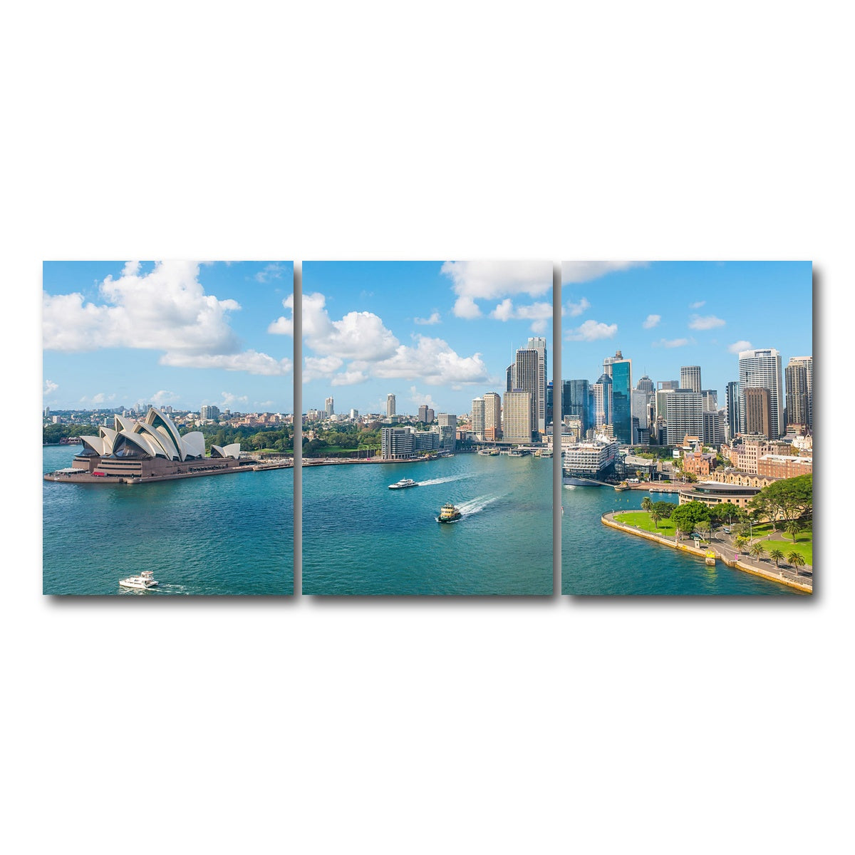 AUTO-MOCKUP WHITE | sydney skyline | 3 Piece | Gallery Wrap Canvas | group=18x24