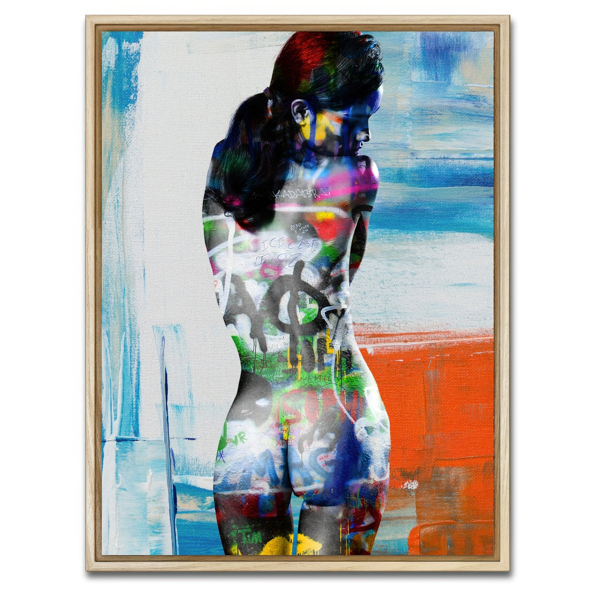 AUTO-MOCKUP WHITE | symbols | 1 Piece | Natural Framed Canvas | group=3x4