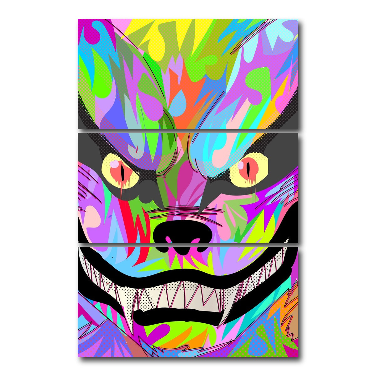 AUTO-MOCKUP WHITE | tail fox | 3 Piece | Gallery Wrap Canvas | group=12x24_stacked