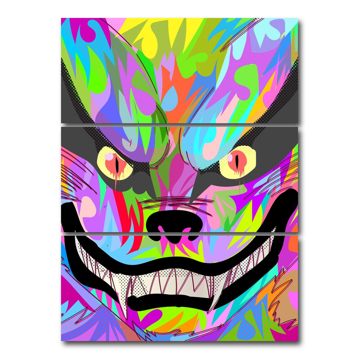 AUTO-MOCKUP WHITE | tail fox | 3 Piece | Gallery Wrap Canvas | group=8x18_stacked