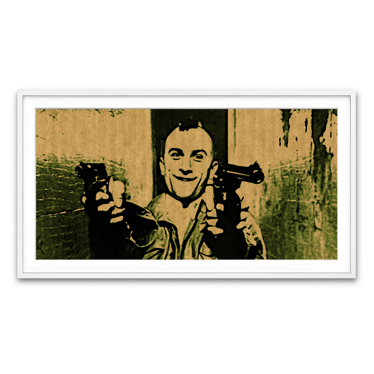 Framed Print 2x1 White