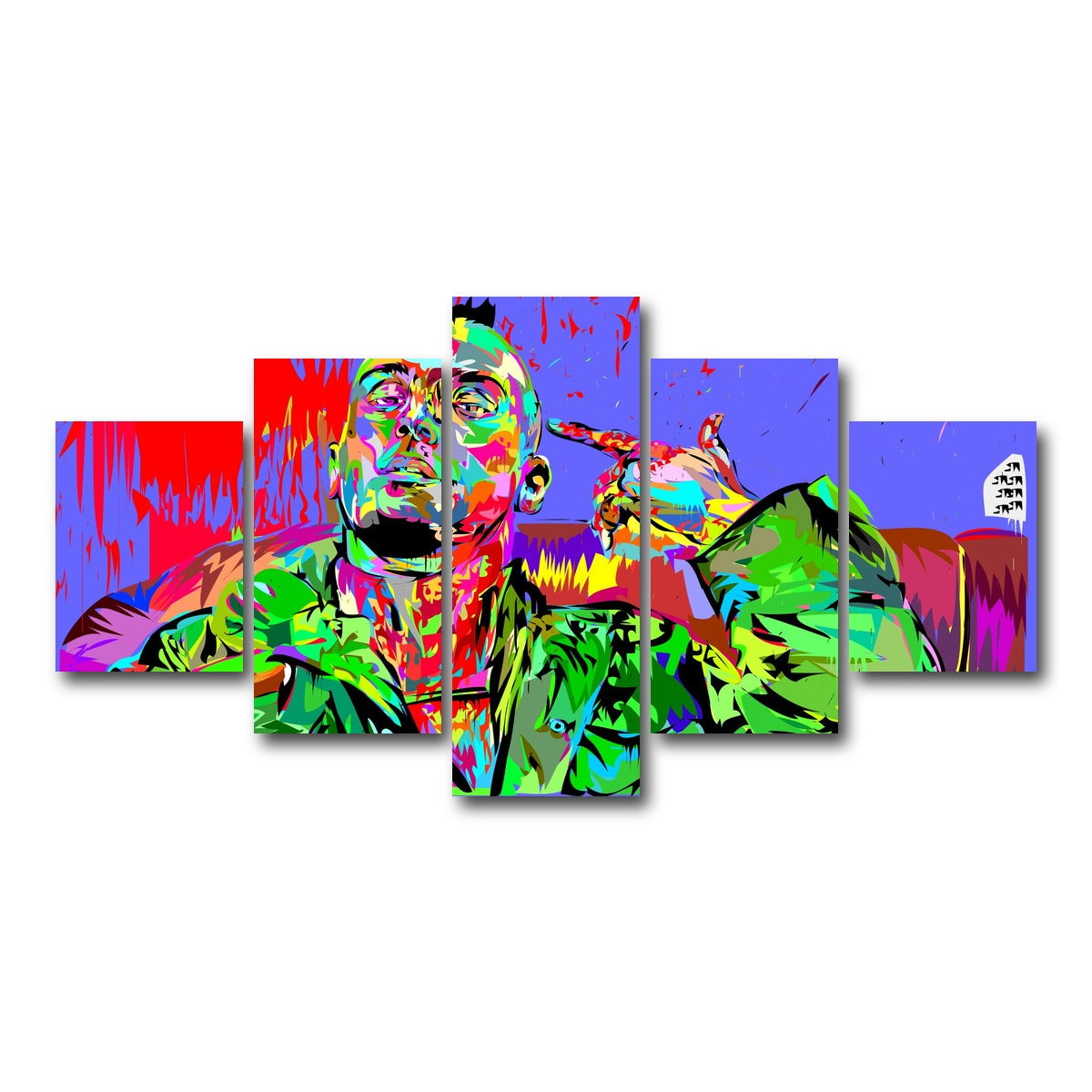 AUTO-MOCKUP WHITE | taxi driver colors | 5 Piece | Gallery Wrap Canvas | group=5_short