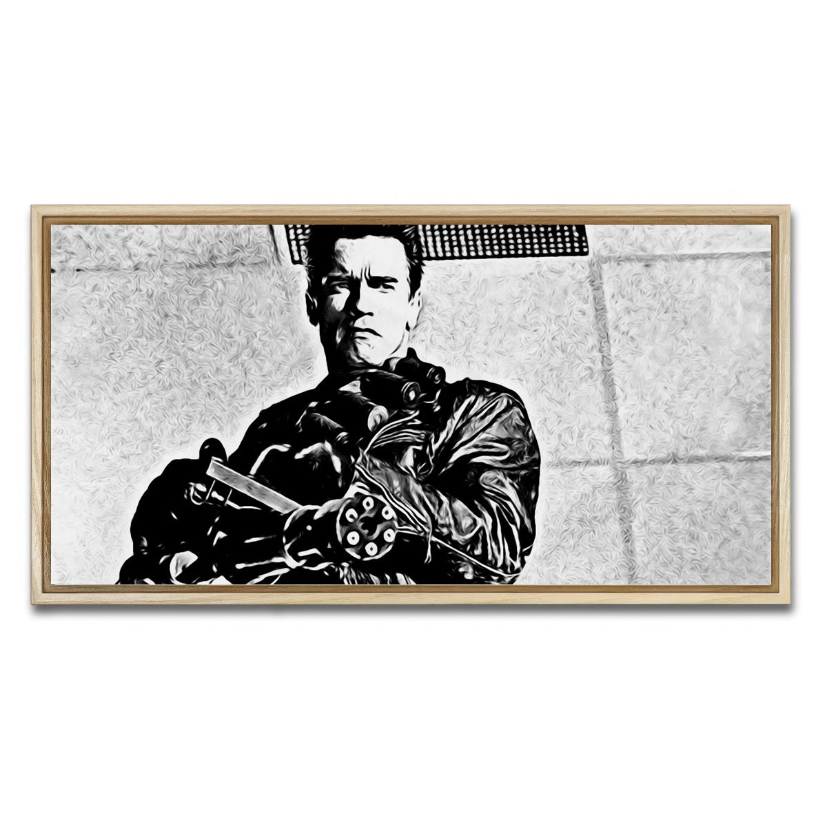 AUTO-MOCKUP WHITE | terminator 2 | 1 Piece | Natural Framed Canvas | group=2x1