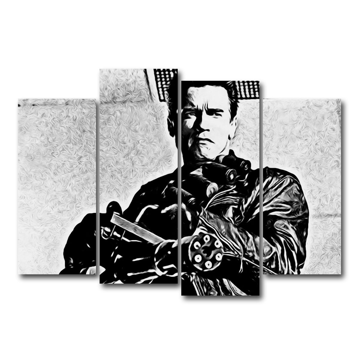 AUTO-MOCKUP WHITE | terminator 2 | 4 Piece | Gallery Wrap Canvas | group=4_normal