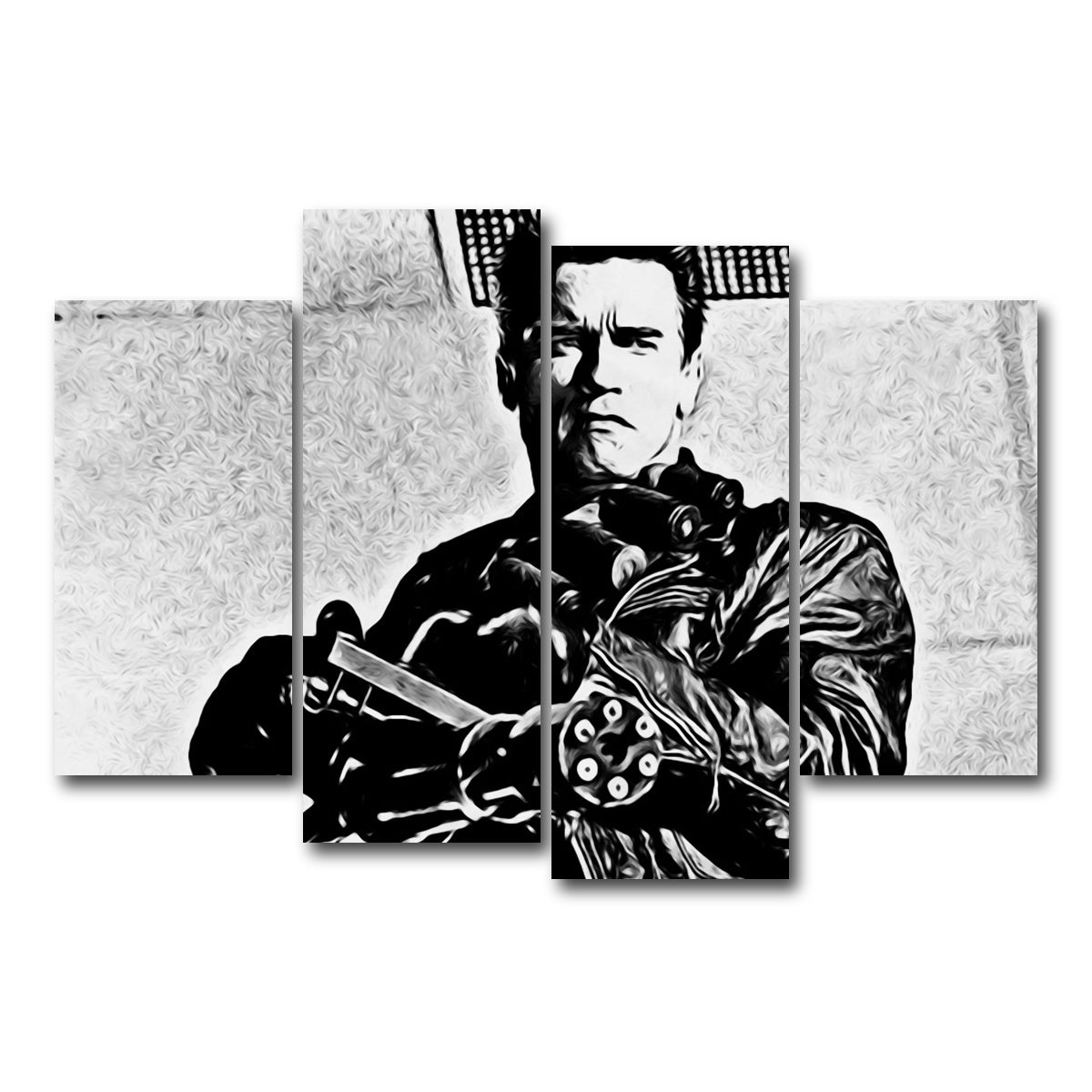 AUTO-MOCKUP WHITE | terminator 2 | 4 Piece | Gallery Wrap Canvas | group=4_short