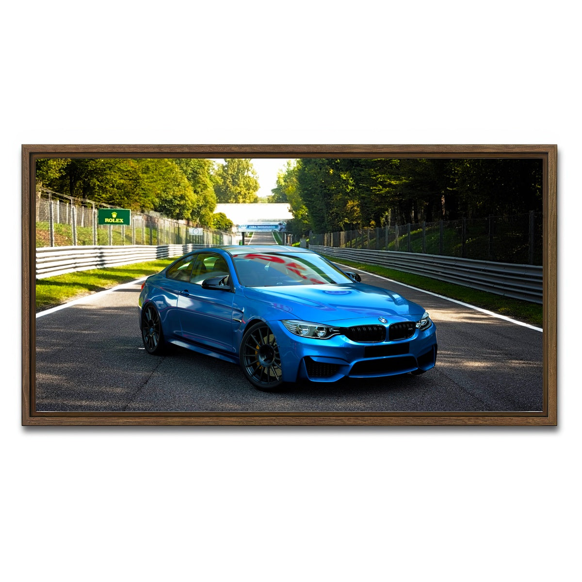 AUTO-MOCKUP WHITE | the M4 | 1 Piece | Walnut Framed Canvas | group=2x1