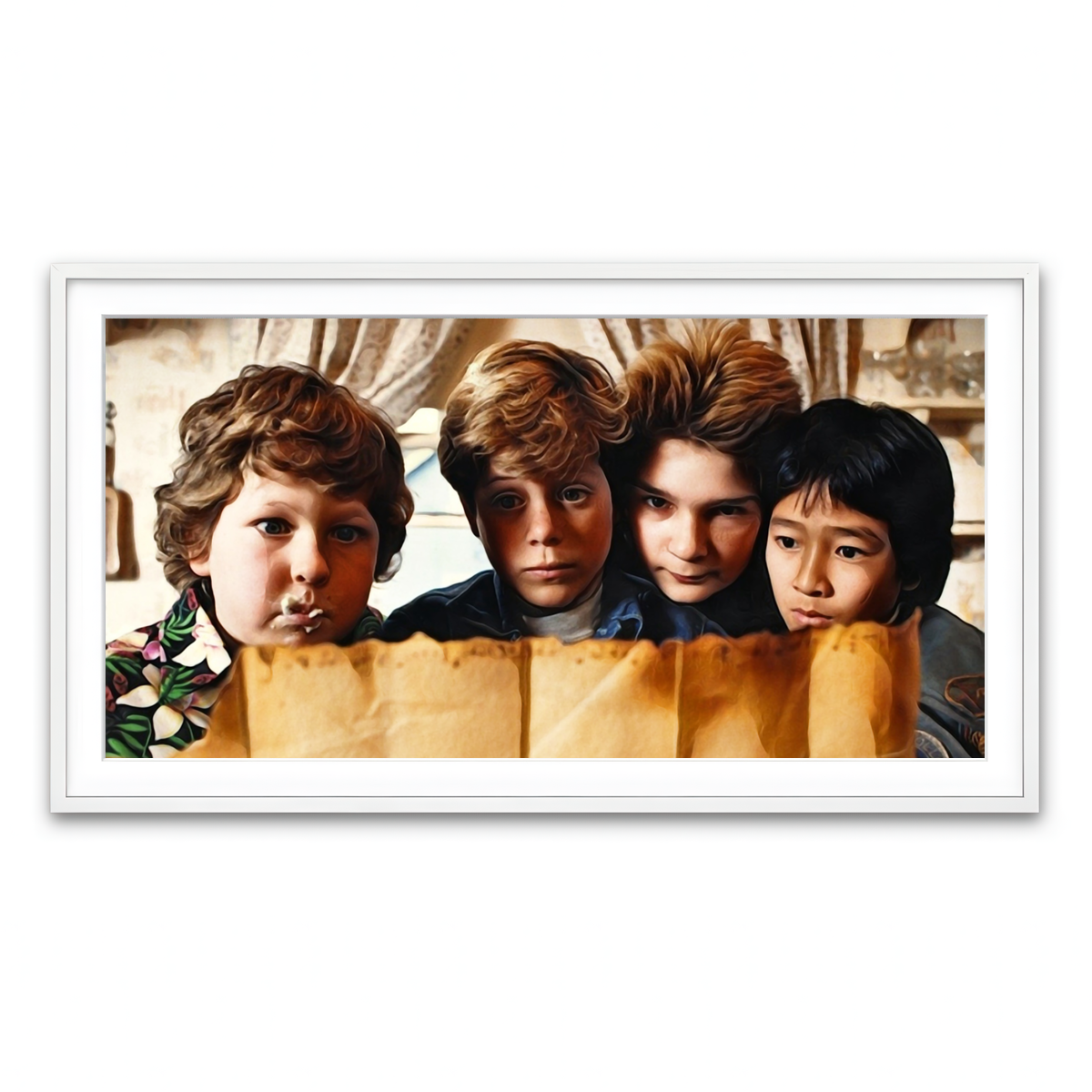 Framed Print 2x1 White