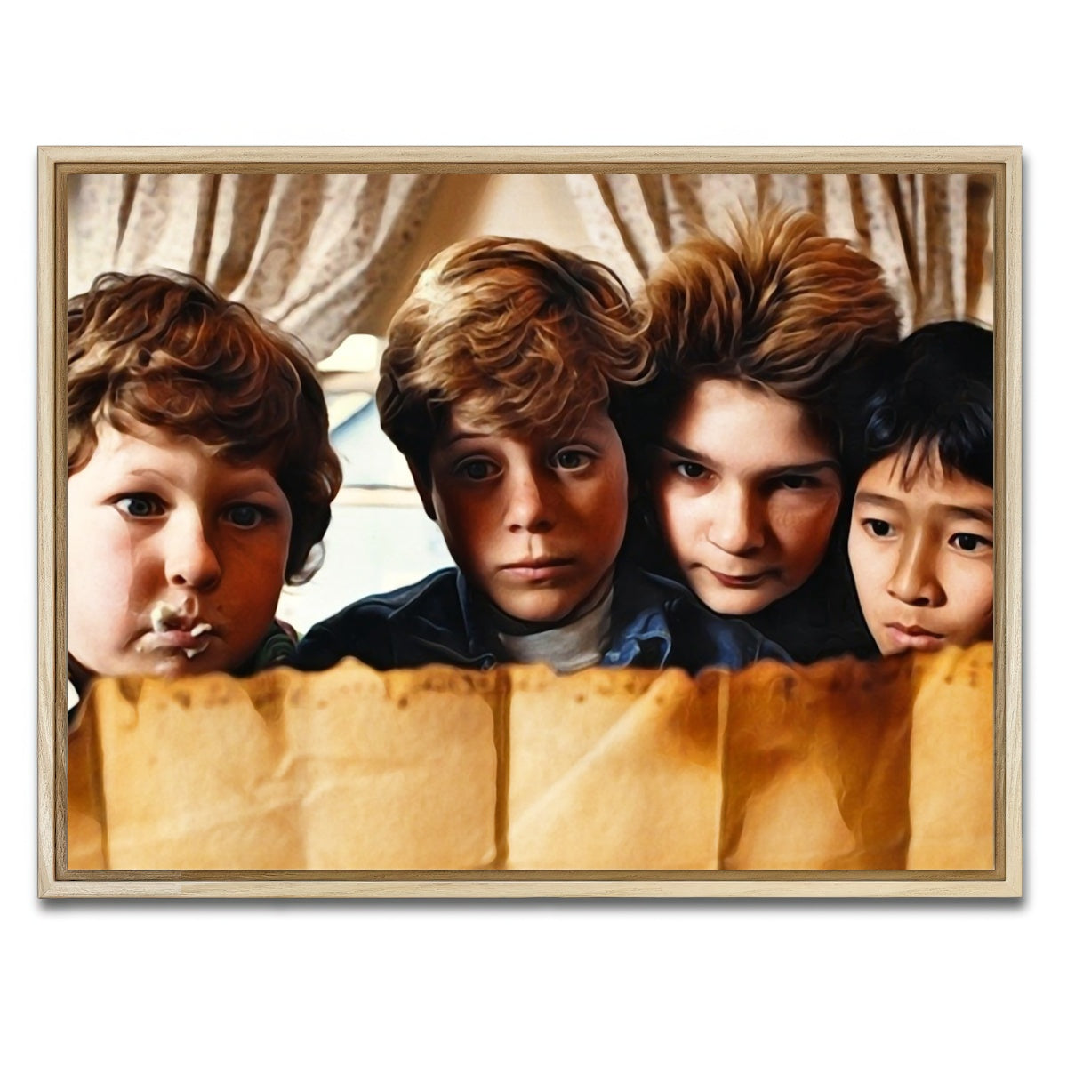 AUTO-MOCKUP WHITE | the goonies | 1 Piece | Natural Framed Canvas | group=4x3