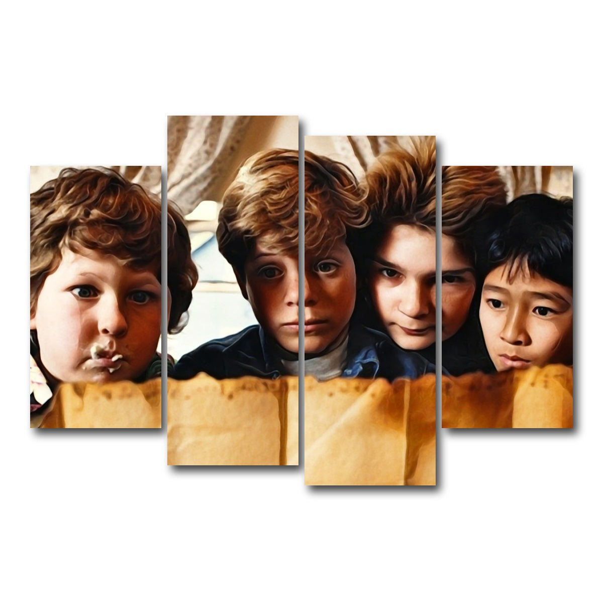 AUTO-MOCKUP WHITE | the goonies | 4 Piece | Gallery Wrap Canvas | group=4_short