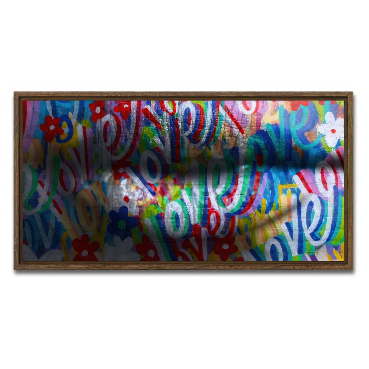 AUTO-MOCKUP WHITE | the kiss | 1 Piece | Walnut Framed Canvas | group=2x1