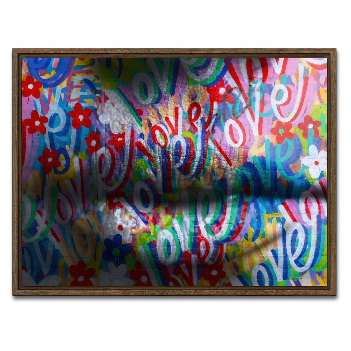 AUTO-MOCKUP WHITE | the kiss | 1 Piece | Walnut Framed Canvas | group=4x3