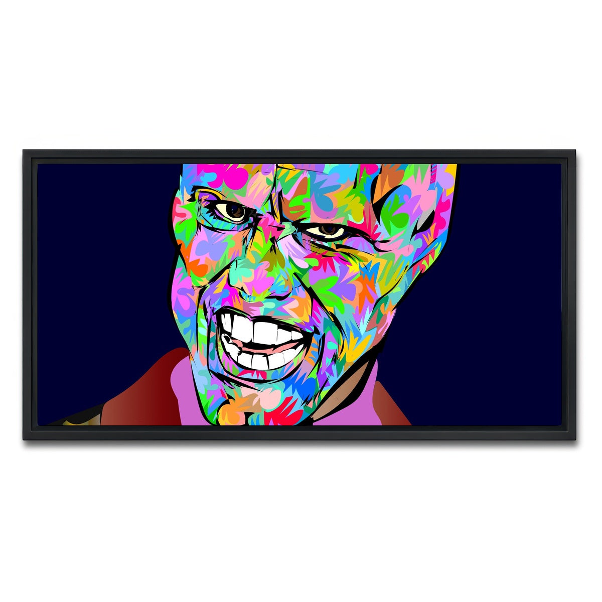 AUTO-MOCKUP WHITE | the mask | 1 Piece | Black Framed Canvas | group=2x1