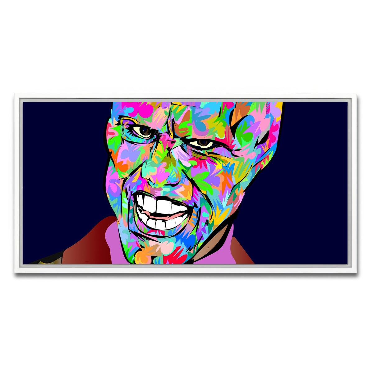 AUTO-MOCKUP WHITE | the mask | 1 Piece | White Framed Canvas | group=2x1