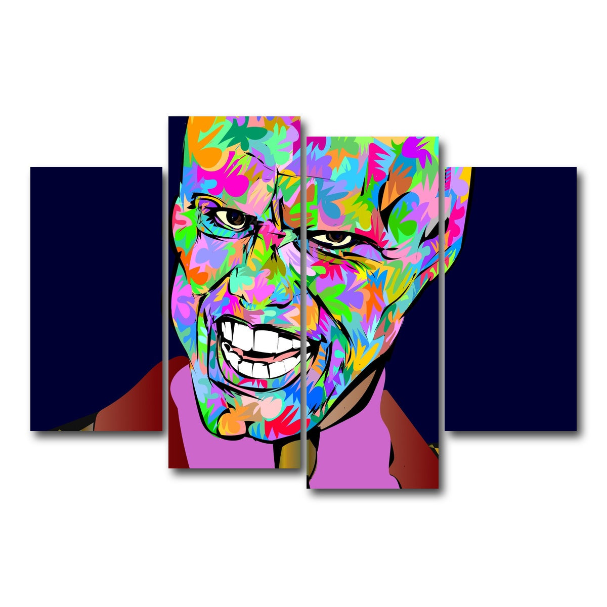 AUTO-MOCKUP WHITE | the mask | 4 Piece | Gallery Wrap Canvas | group=4_short