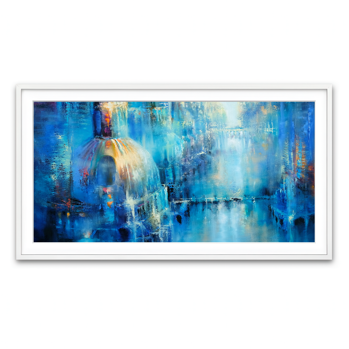 Framed Print 2x1 White