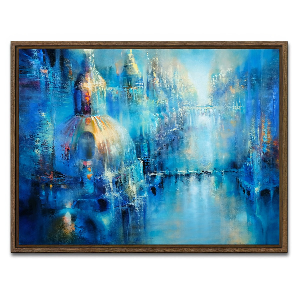 AUTO-MOCKUP WHITE | the old town | 1 Piece | Walnut Framed Canvas | group=4x3