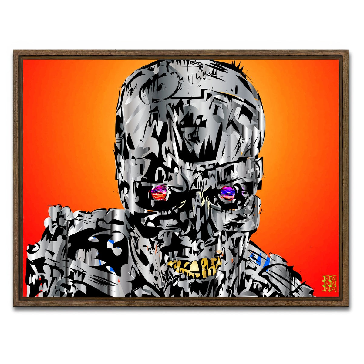 AUTO-MOCKUP WHITE | the terminator | 1 Piece | Walnut Framed Canvas | group=4x3