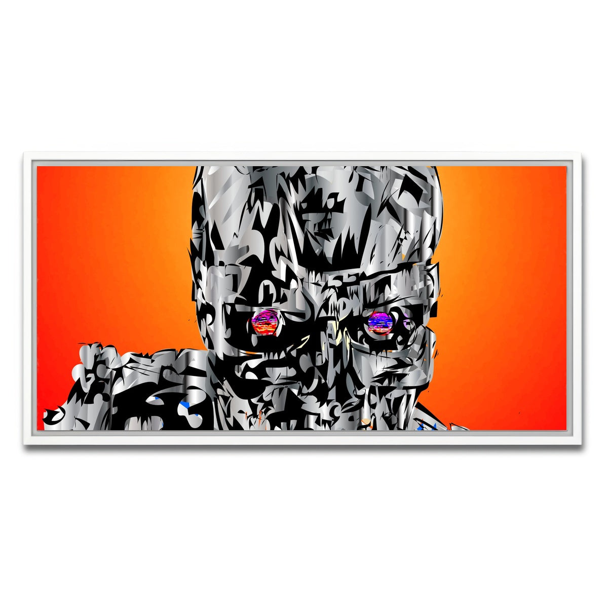 AUTO-MOCKUP WHITE | the terminator | 1 Piece | White Framed Canvas | group=2x1