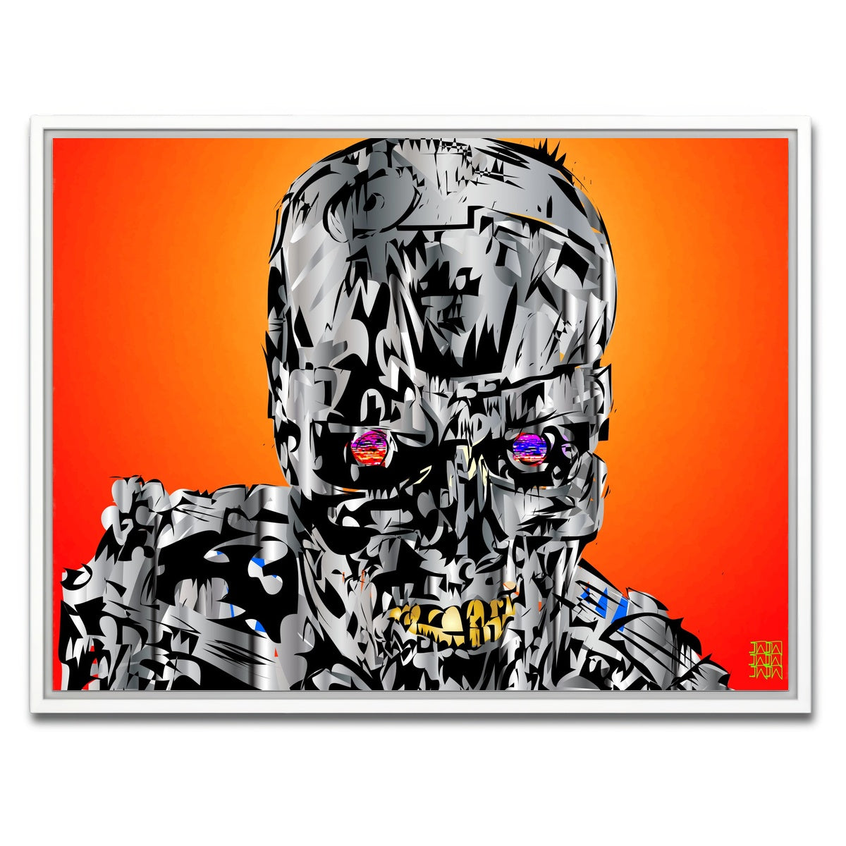 AUTO-MOCKUP WHITE | the terminator | 1 Piece | White Framed Canvas | group=4x3