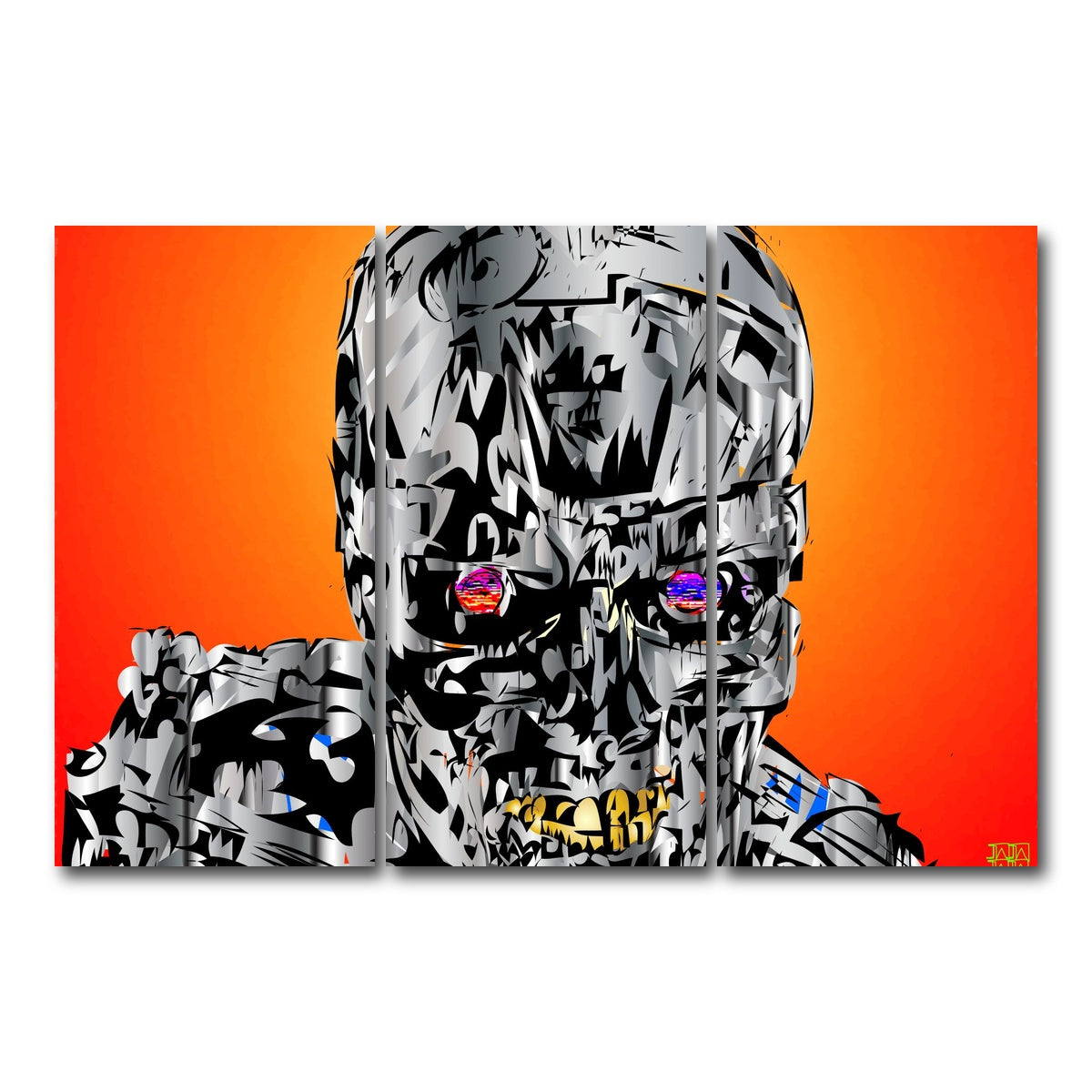 AUTO-MOCKUP WHITE | the terminator | 3 Piece | Gallery Wrap Canvas | group=12x24