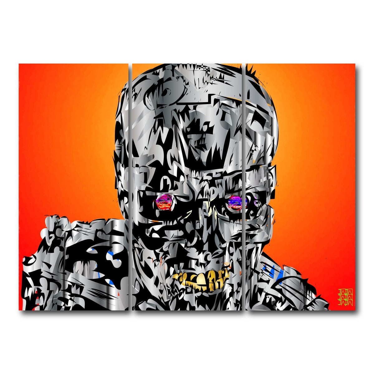 AUTO-MOCKUP WHITE | the terminator | 3 Piece | Gallery Wrap Canvas | group=8x18