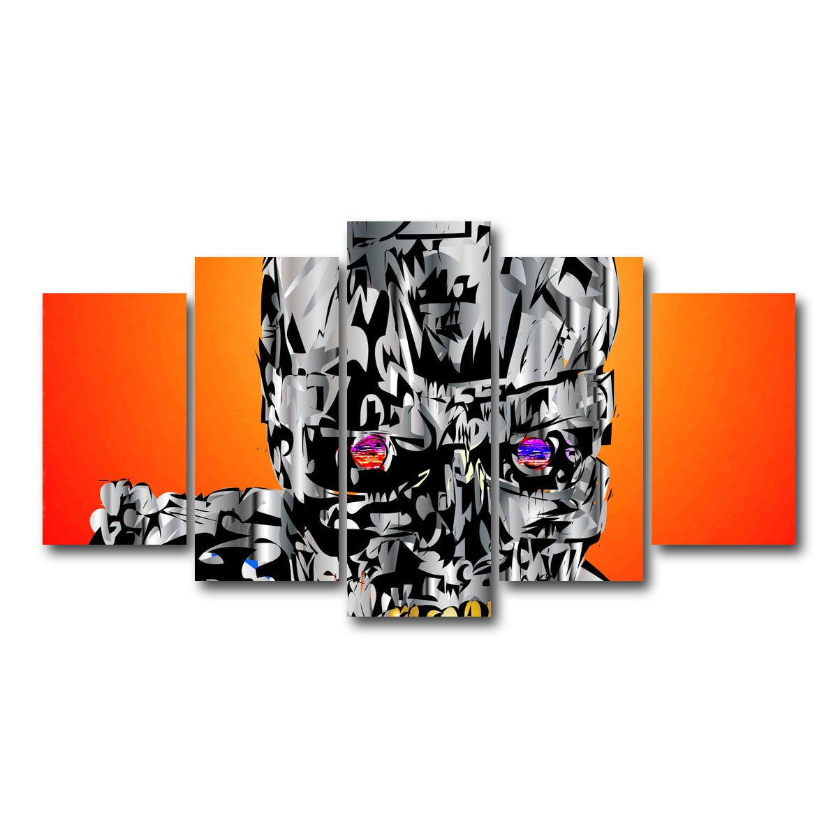 AUTO-MOCKUP WHITE | the terminator | 5 Piece | Gallery Wrap Canvas | group=5_normal