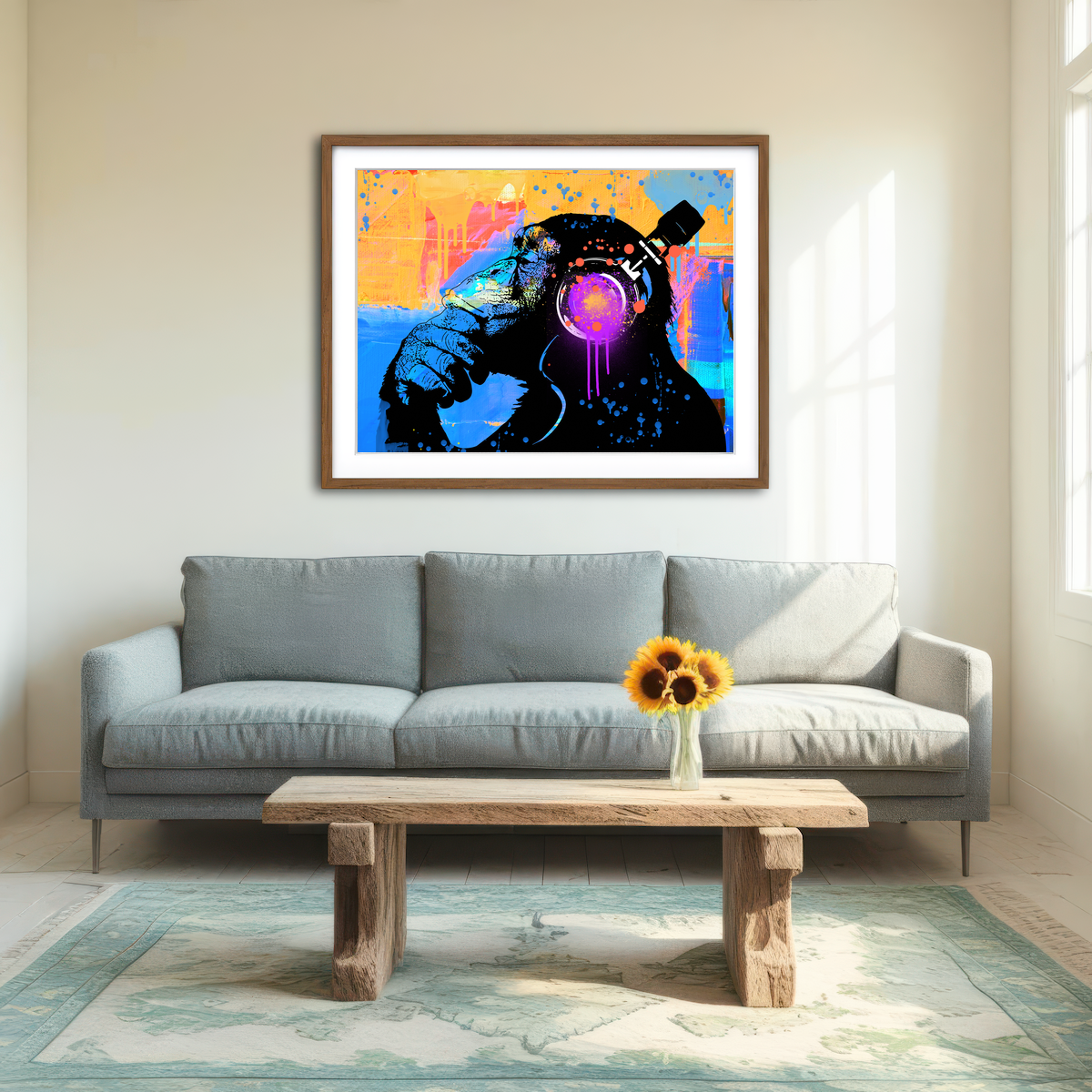 AUTO-MOCKUP ROOM | The Thinker Wall Art